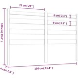  Posteljno vzglavje sivo 156x4x100 cm trdna borovina, (20644276) | Shoptok.si