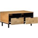Maison Chic Kava miza - kavna mizica - Nizka mizica rjava 80x54x40 cm masivni les Mango, (21755453) Cene