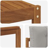 Set vanjskih sofa s jastukom 6 pcs Prirodna i svjetlosiva | Eponuda.com