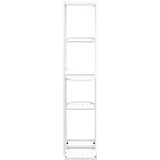 vidaXL Stojalo za rože 5-nadstropno 43x22x98 cm bela kovina | Shoptok.si