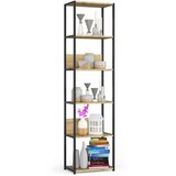 AKORD Metalna loft polica 50 cm - črno-umetniški hrast - 6 polic, (21714194) Cene