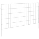 vidaXL Ograda za vrt s kolčićima 48 kom. 95 x 50 cm Pocinčani čelik - 95 x 50 cm 48 Cijene