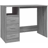  Radni stol s ladicama siva boja hrasta 102 x 50 x 76 cm drveni | shoptok.hr