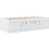  The Living Store Dnevna postelja s predali bela 75x190 cm inženirski les - Dnevna Postelja, (21498261) | Shoptok.si