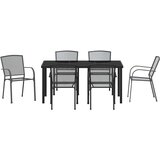  Vrtni set za objed 7 pcs Antracit Čelik s prahom premazan | Eponuda.com