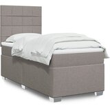 Krevet s oprugama i madracem smeđesivi 80x200 cm od tkanine | shoptok.hr