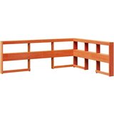  Knjižna postelja brez vzmetnice vošč. rjava 150x200 cm borovina, (21790875) | Shoptok.si