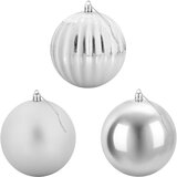  Set božićnih kuglica XL 9 kom. Srebrna Ø 15 cm Plastika | shoptok.hr