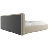 Makamii Bež oblazinjena zakonska postelja s prostorom za shranjevanje z letvenim dnom 180x200 cm Kiana – | Shoptok.si