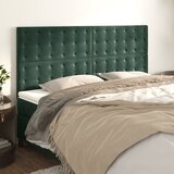  The Living Store Posteljno vzglavje 4 kosa temno zelen 100x5x78/88 cm žamet - Vzglavje, (21488109) | Shoptok.si