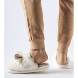 Gemre White warm slippers with reindeer ears | Shoptok.si