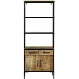  Highboard s ladicama Smeđa 70 x 35 x 180 cm Čvrsto drvo manga Slike