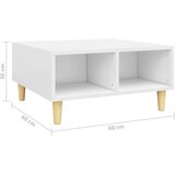  Stolić za kavu bijeli 60 x 60 x 30 cm od iverice | shoptok.hr