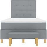  Krevet s opruga kutije Svijetlo siva 120 x 200 cm tkanina | shoptok.hr