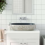 Nadgradni umivaonik pješčano-plavi ovalni 59x40x14 cm keramički | shoptok.hr