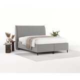 Maison de Rêve Svijetlo sivi tapecirani bračni krevet s prostorom za odlaganje 180x200 cm Draco – | shoptok.hr
