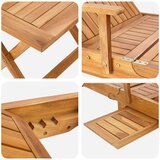  Suncobran s stolom 2 pcs Smeđa 40 x 40 x 40 cm Čvrsto teak drvo - Smeđa sa stolom | shoptok.hr