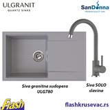  Granitna sudopera Ulgranit ULG780 (SIVA) + slavina SanDonna - SET | Eponuda.com