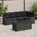  Sjedeća garnitura za vrt 7 kom. Crna poliratan 232.5 x 122.5 x 85.0 cm | shoptok.hr