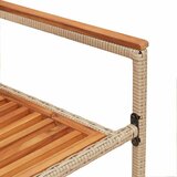  Stolići za vrt s mogućnošću slaganja 2 pcs Smeđa i bež | shoptok.hr