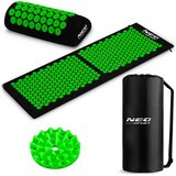 Neo-Sport NS-901 Spiked Acupressure Mat - Black and Green for Pain Relief, (21740481) Cene