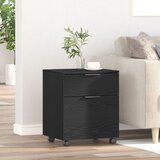 vidaXL Kabinet za datoteke Črni hrast Inženirski les Standard | Shoptok.si