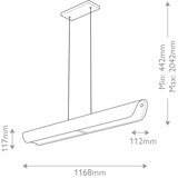  Hinkley HK-ARCO-LED-LP-117-HB - LED luster na sajli ARCO LED/43W/230V 3000K zlatna | Eponuda.com