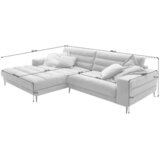 Pure Home Lifestyle SEDEŽNA GARNITURA, gladka tkanina rjava | Shoptok.si