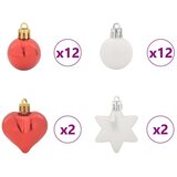vidaXL Set božičnih okraskov 40 pcs Rdeča in bela | Shoptok.si