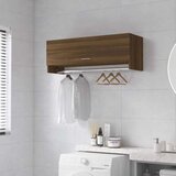 vidaXL garderobna omara rjavi hrast 100x32,5x35 cm konstruiran les | Shoptok.si