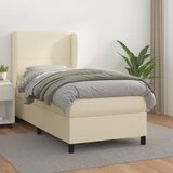  s oprugama i madracem krem 90 x 200 cm od umjetne kože | shoptok.hr
