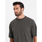Ombre Men's LOOSE FIT cotton t-shirt with round neckline - gray-green | Eponuda.ba
