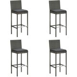 5-dijelni vrtni barski set s jastucima sivi | shoptok.hr