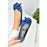 Fox Shoes Navy Blue Satin Fabric Women's Flats Cijene