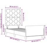  Krevetna konstrukcija Krem 80x200 cm Tkanina | shoptok.hr