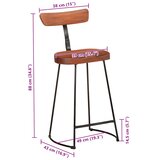  Barski stolci 2 kom 49x43x88 cm masivnog drva manga | shoptok.hr