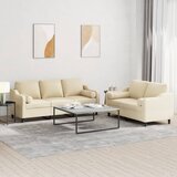  2-dijelni set sofa s jastucima krem od tkanine | shoptok.hr