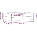  Okviri za palete 2 kom sivi 150x100 cm od masivne borovine | shoptok.hr