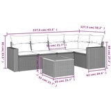  6-dijelni set vrtnih sofa s jastucima bež od poliratana | shoptok.hr