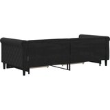 vidaXL Izvlečna dnevna postelja s predali črna 90x200 cm žamet | Shoptok.si
