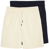 Trendyol Navy Blue-Stone Men's Basic Regular/Normal Cut 2-Pack Shorts Cene