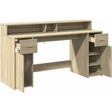  pisalna miza z LED osvetlitvijo, inženirski les, sonoma hrast, 160x55x91 cm | Shoptok.si