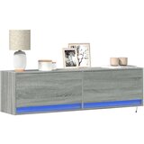 vidaXL Stenska TV omarica z LED lučkami siva sonoma 140x31x38 cm | Shoptok.si