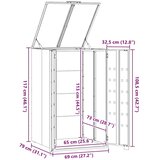  Spremnik za kantu za jednu kantu na kotačiće antracit boje 69x79x117 cm čelik | shoptok.hr