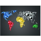  Tapeta - Map of the World - colorful solids 200x154 | shoptok.hr