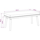  Klupa Jednobojno Bež 110 x 40 x 46 cm Bouclé | shoptok.hr