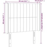  Uzglavlje s ušima ružičasto 83x16x118/128 cm baršunasto | shoptok.hr