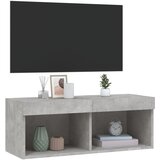 TV ormarić s LED svjetlima siva boja betona 80x30x30 cm | shoptok.hr
