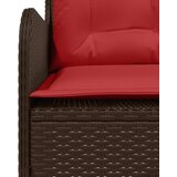 Vrtna sofa s jastucima L-oblika smeđa poli ratan | shoptok.hr