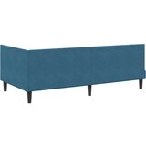 vidaXL Kutni okvir kreveta s uzglavljem Plava 100 x 200 cm Baršun | shoptok.hr